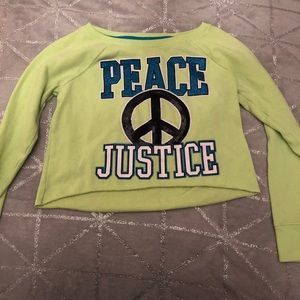 Justice sweatshirt cropped